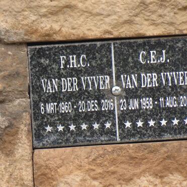VYVER C.E.J., van der 1958-2020 &amp; F.H.C. 1960-2016