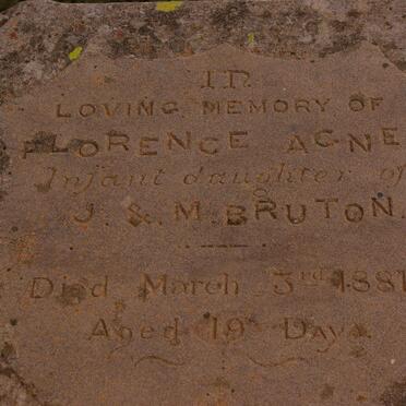 BRUTON Florence Agnes -1881