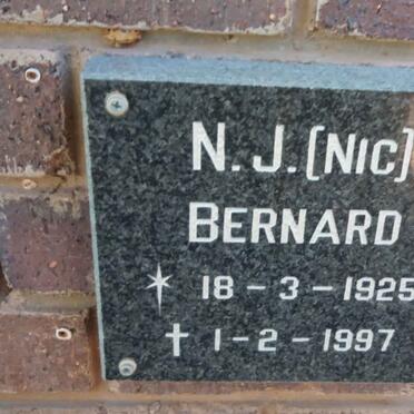 BERNARD N.J. 1925-1997