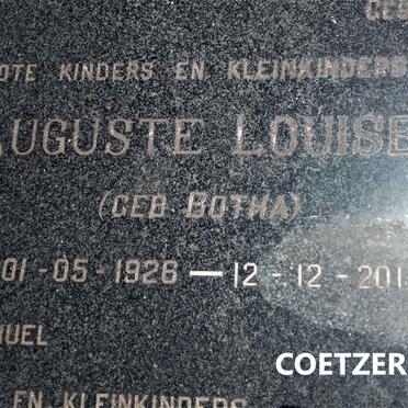 COETZER Auguste Louise nee BOTHA 1926-2012