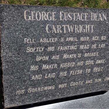 CARTWRIGHT George Eustace Dean -1952