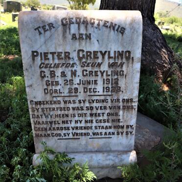 GREYLING Pieter 1912-1928