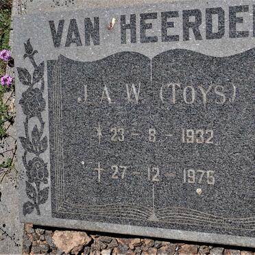 HEERDEN J.A.W., van 1932-1975