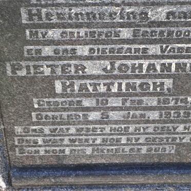 HATTINGH Pieter Johannes 1874-1939