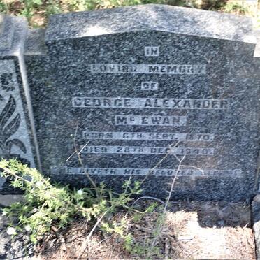 MCEWAN George Alexander 1870-1940