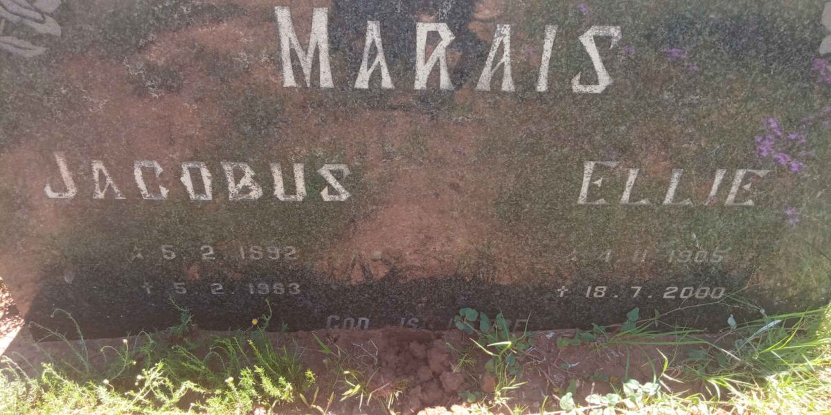 MARAIS Jacobus 1892-1963 &amp; Ellie 1905-2000