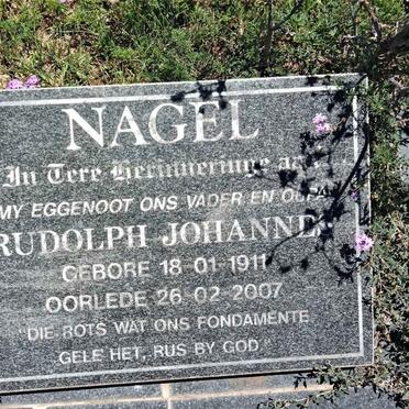 NAGEL Rudolph Johannes 1911-2007