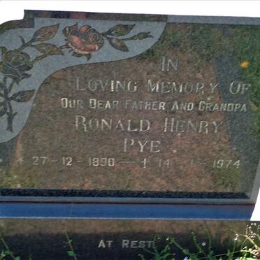 PYE Ronald Henry 1890-1974