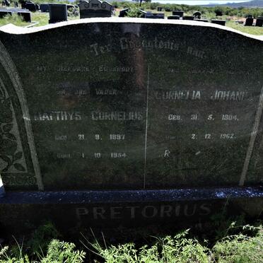 PRETORIUS Matthys Cornelius 1897-1954 &amp; Cornelia Johanna 1904-1962