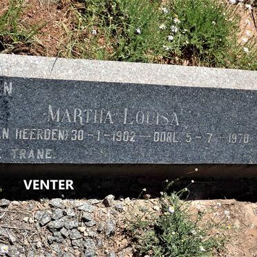 VENTER Henry 1904-1966 &amp; Martha Louisa VAN HEERDEN 1902-1970