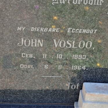 VOSLOO John 1893-1964 &amp; Minnie VENTER 1902-1983