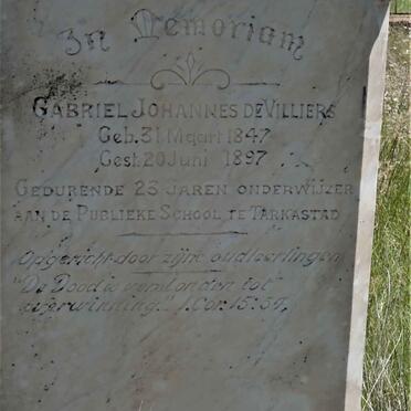 VILLIERS Gabriel Johannes, de 1847-1897