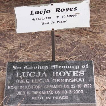 ROYES Lucja nee OKSINSKA 1922-2000