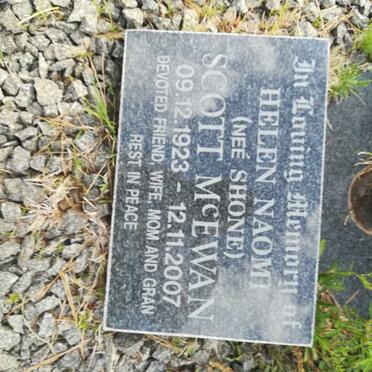 McEWAN Helen Naomi, SCOTT nee SHONE 1923-2007
