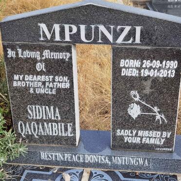 MPUNZI Sidima Qaqambile 1990-2013