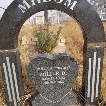 MHLOM Zolile D. 1953-2000