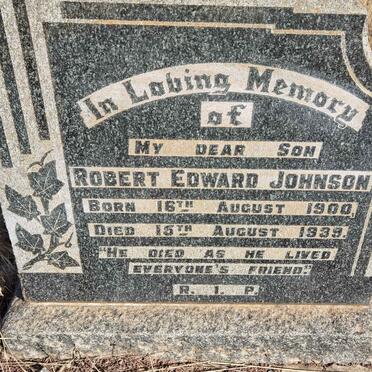 JOHNSON Robert Edward 1900-1939