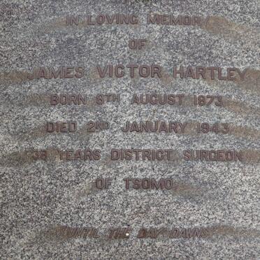 HARTLEY James Victor 1873-1943 