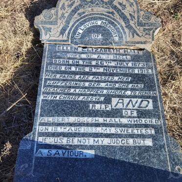 HALL Albert Joseph -1933 &amp; Ellen Elizabeth 1873-1912