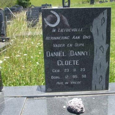CLOETE Daniel 1923-1998