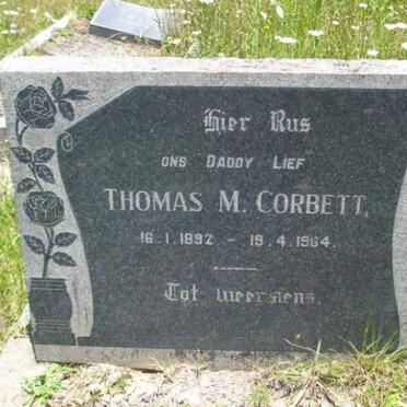 CORBETT Thomas M. 1892-1964