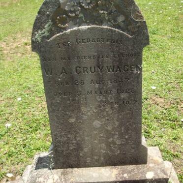 CRUYWAGEN W.A. 1847-1926
