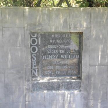 GOOSEN Henry William 1911-1984