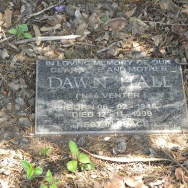 HALL Dawn nee VENTER 1946-1999