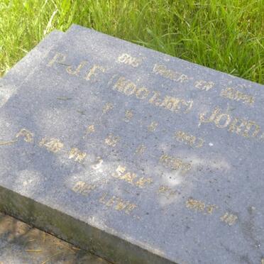 JORDAAN P.J.F. 1897-19??