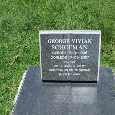 SCHOEMAN George Vivian 1936-2007