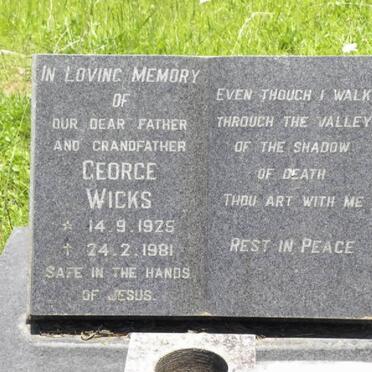 WICKS George 1925-1981