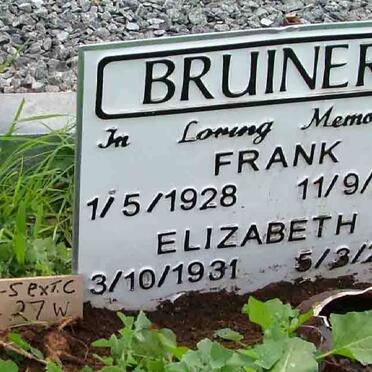 BRUINERS Frank 1928-2002 &amp; Elizabeth 1931-2006