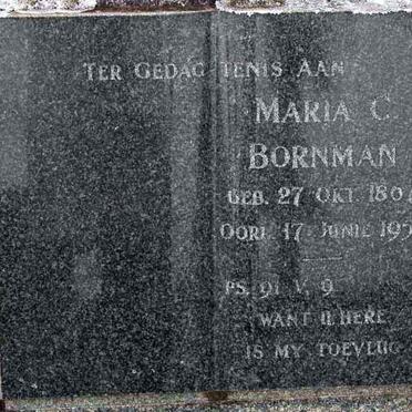 BORNMAN Maria C. 1867-1951