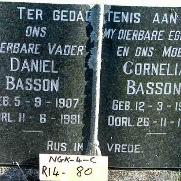 BASSON Daniel 1907-1991 &amp; Cornelia 1912-1958