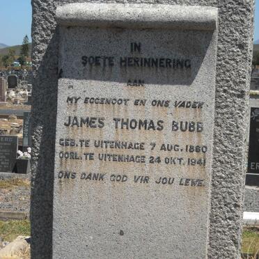 BUBB James Thomas 1860-1941