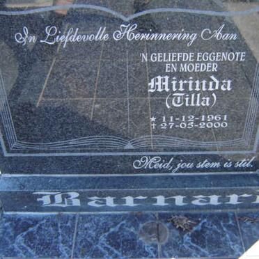 BARNARD Mirinda 1961-2000