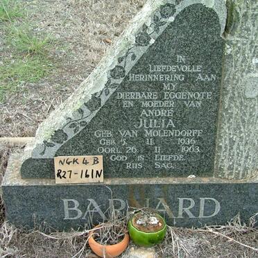 BARNARD Julia nee VAN MOLLENDORFF 1936-1963