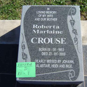 CROUSE Roberta Marlaine 1953-2000