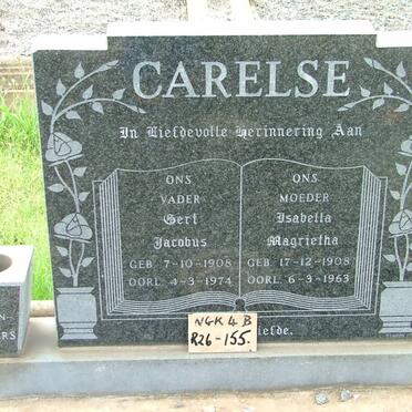 CARELSE Gert Jacobus 1908-1974 &amp; Isabella Magrietha 1908-1963