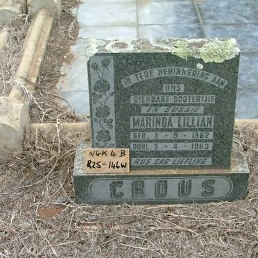CROUS Marinda Lillian 1962-1963