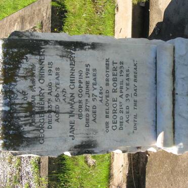 CHINNERY George Henry -1918 &amp; Jane Inman COPPIN-1925 :: ? George Robert -1932