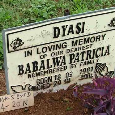 DYASI Babalwa Patricia 1981-2004