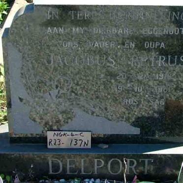 DELPORT Jacobus Petrus 1919-1961