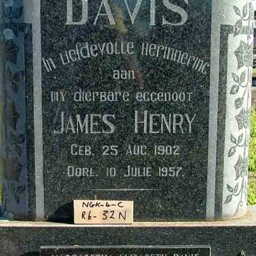 DAVIS James Henry 1902-1957 &amp; Margaretha Elizabeth OLCKERS
