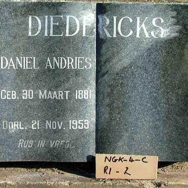 DIEDERICKS Daniel Andries 1881-1953