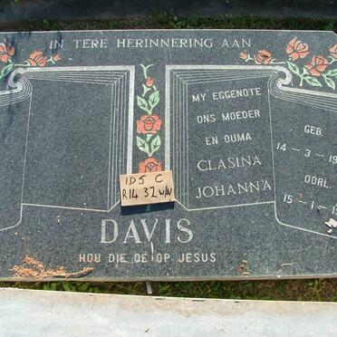 DAVIS Clasina Johanna 1940-1989