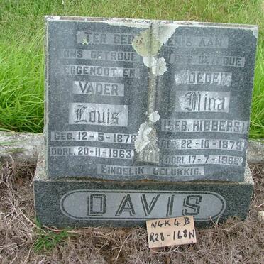 DAVIS Louis 1878-1963 &amp; Mina HIBBERS 1879-1968
