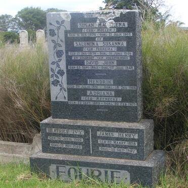 FOURIE David John 1865-1948 &amp; Susan Magdalena nee MULLER 1870-1902 &amp; Salomina Susanna nee FERREIRA 1870-1946