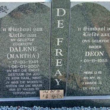 FREAY Deon, de 1955- :: FREAY Dalene, de 1941-2007