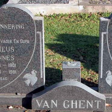 GHENT Mattheus Johannes, van 1901-1981 &amp; Anna Christina Wilhelmina 1898-1984